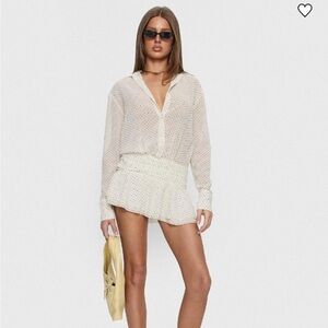 Lioness White Polka Dot Women's Top / dress